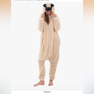 Cozy Pug Dog Onesie Costume jumpsuit new